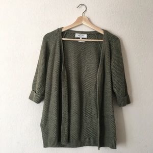 Olive Green Cardigan Sweater